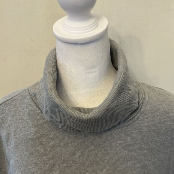 Karen Scott smoke gray turtleneck long sleeve fleece sweatshirt Size XXL New - Picture 3 of 11